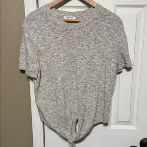Madewell Tie-Front Short Sleeve Top Size Medium